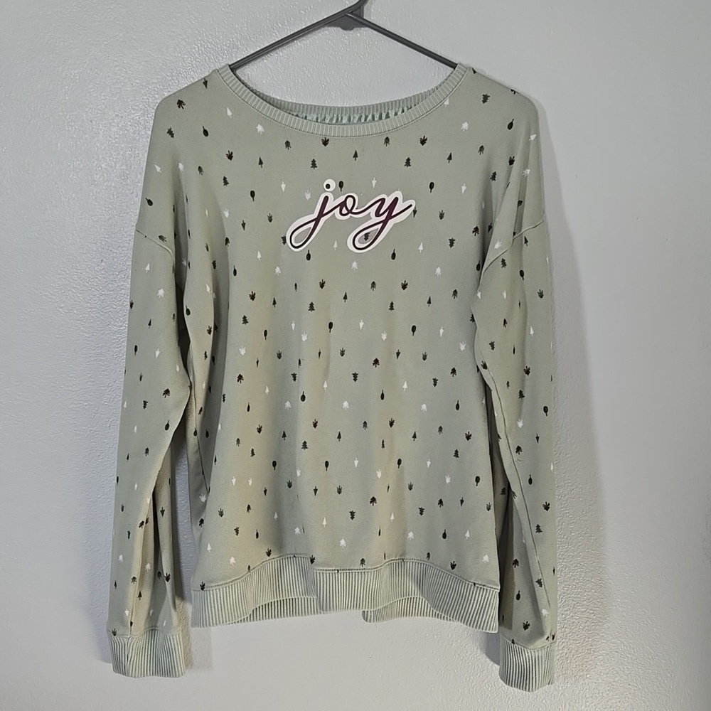 Lauren Conrad | Green Christmas Pajama Top Size Medium